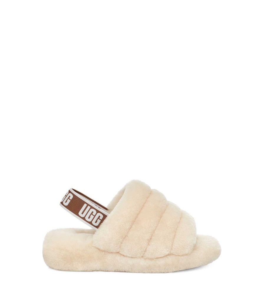 Dames UGG Slippers | Pluis ja glijbaan Natuurlijk