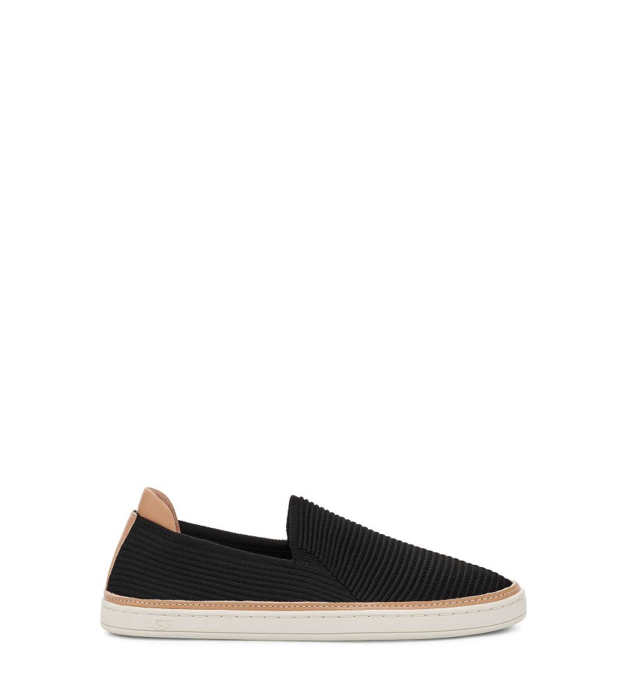 Dames UGG Sneakers | Sammy Zwart ribgebreid