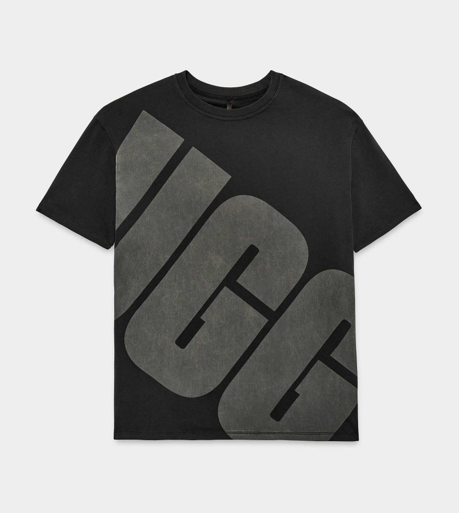 Dames UGG RTW Collection | Jacqueline-logo-T-shirt Zwart / Steenkool