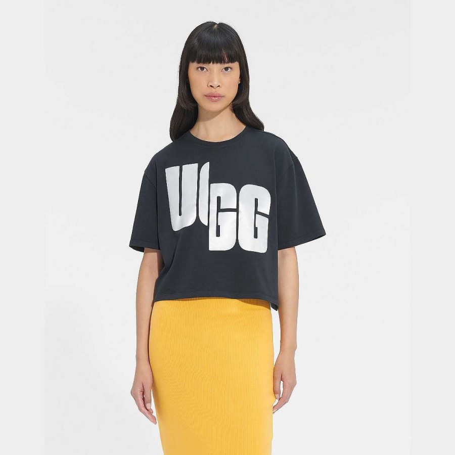 Dames UGG RTW Collection | Fionna-logo-T-shirt Zwart wit