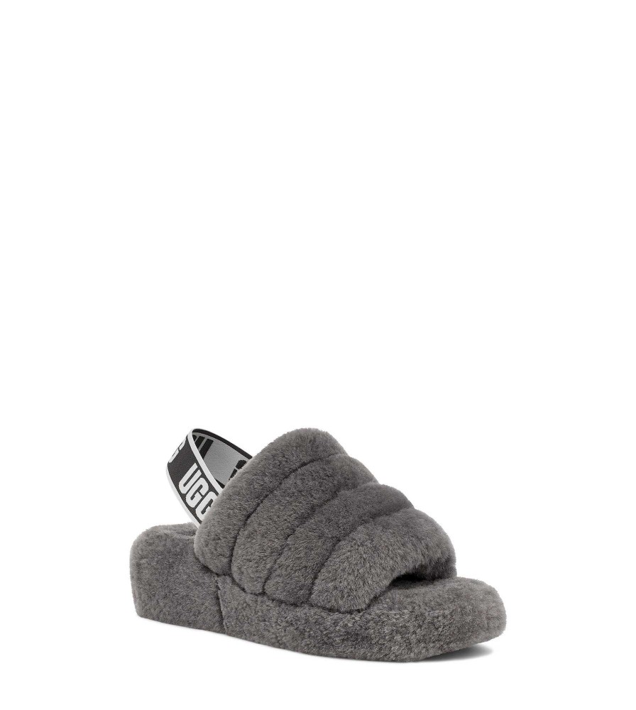 Dames UGG Slippers | Pluis Ja, glijbaan, Ugg Houtskool