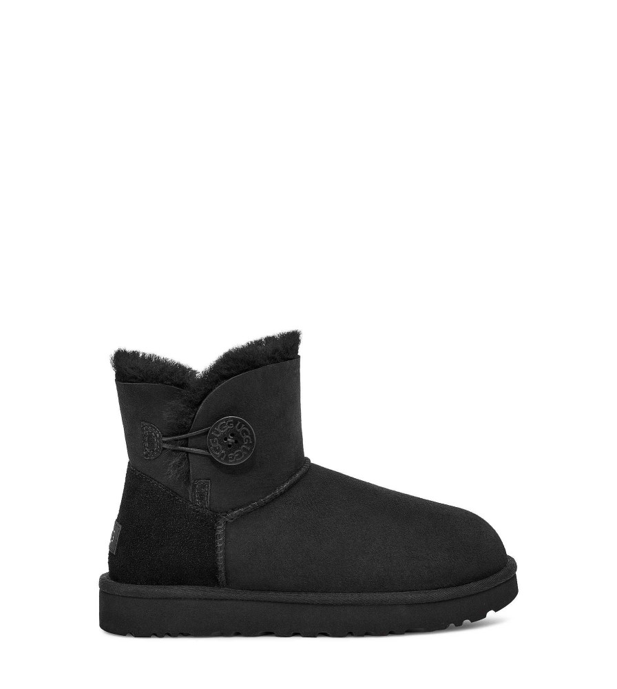 Dames UGG Klassieke laarzen | Mini Bailey Button II, Ugg Zwart