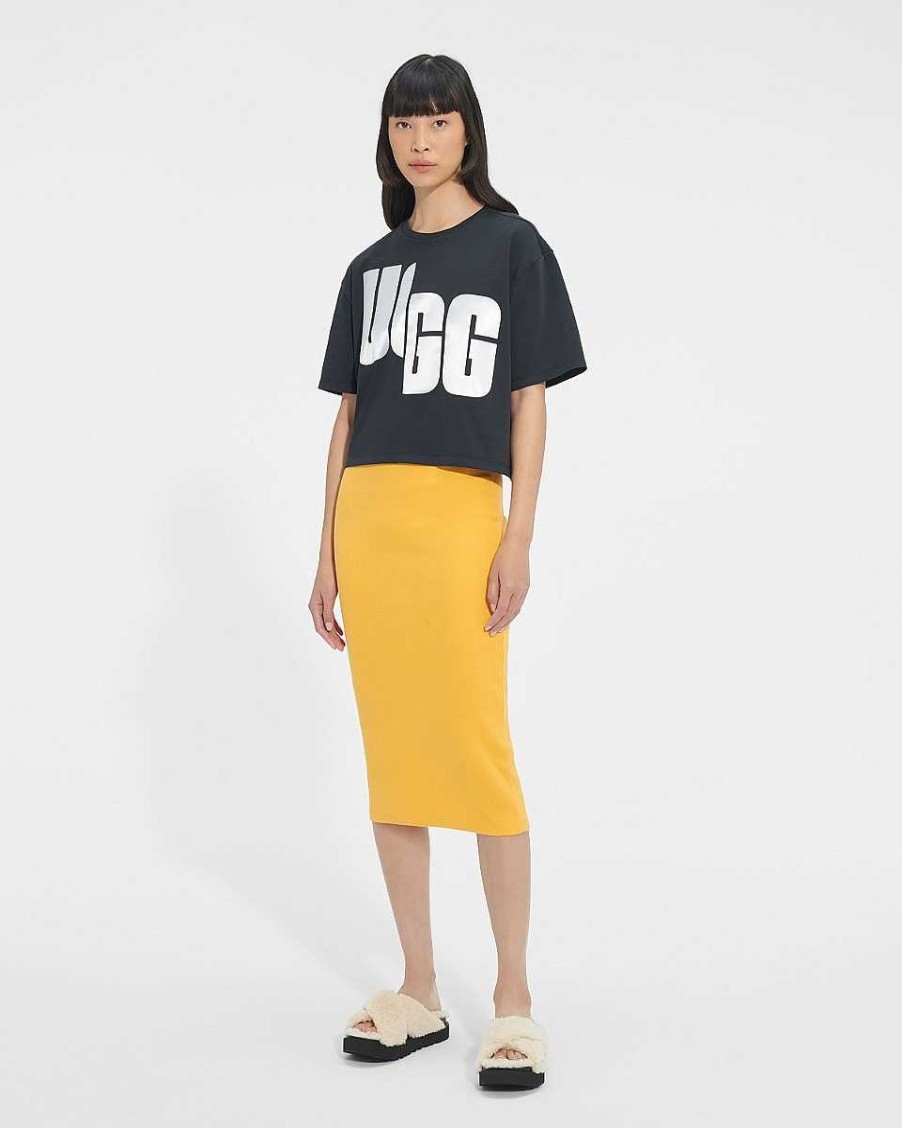 Dames UGG RTW Collection | Fionna-logo-T-shirt Zwart wit