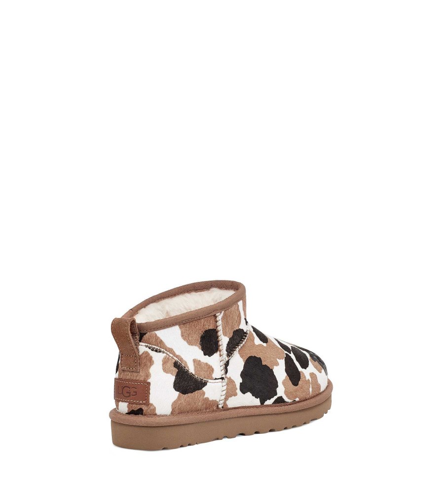 Dames UGG Klassieke laarzen | Klassieke Ultra Mini Koeienprint Kastanje