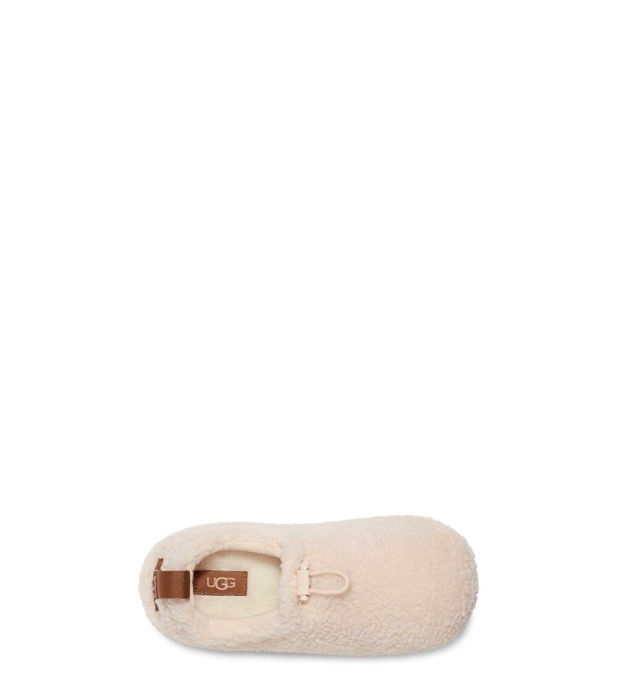 Dames UGG Slippers | Pluche pantoffel Naturel/ Kastanje