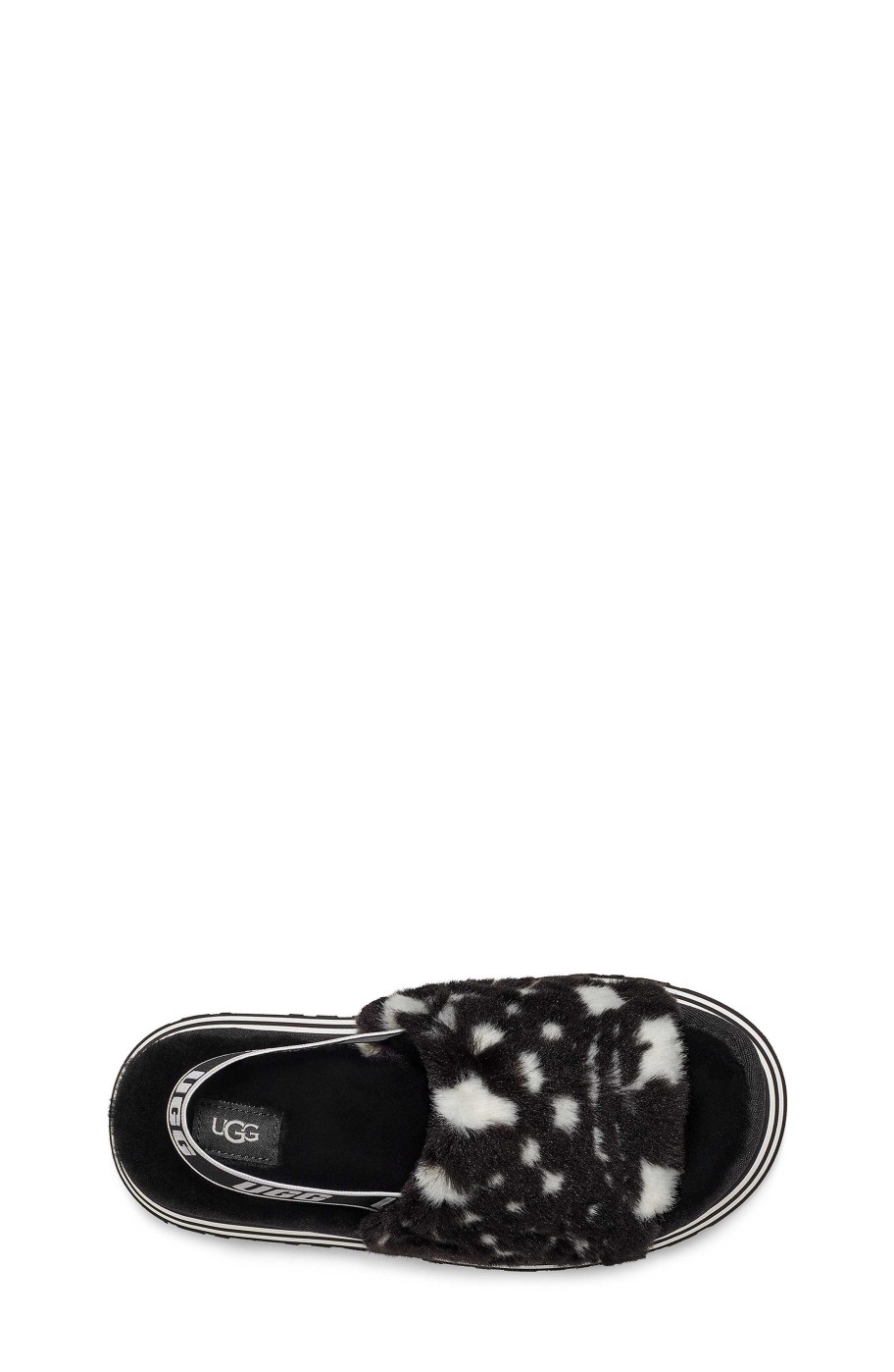 Dames UGG Slippers | Disco Cheques Slide, Ugg Zwart wit