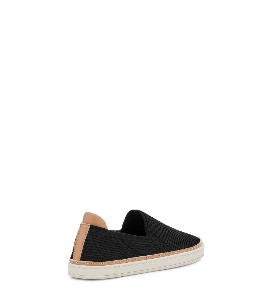 Dames UGG Sneakers | Sammy Zwart ribgebreid