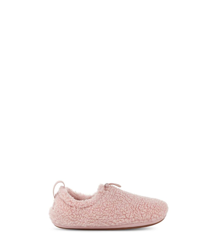 Dames UGG Slippers | Pluche pantoffel Roze grijs