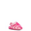 Kinderen UGG Slippers | Pluis Ja, schuif marmer Roze roos / zeeschelp roze