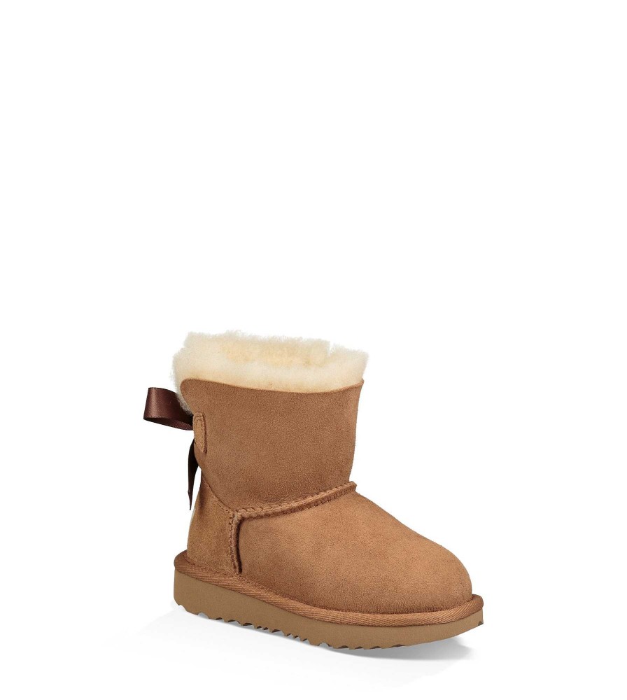 Kinderen UGG Laarzen | Mini Bailey Bow II, Ugg Kastanje