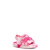 Kinderen UGG Slippers | Pluis Ja, schuif marmer Roze roos / zeeschelp roze