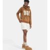 Dames UGG RTW Collection | Hoodie met Rey Uggfluff-logo Kastanje / Gips