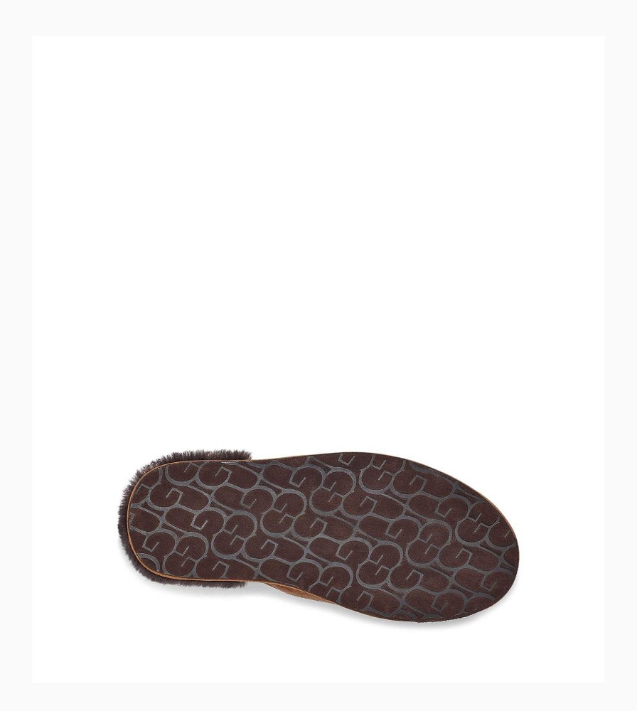 Heren UGG Slippers | Scuff-logo Kastanje / Espresso